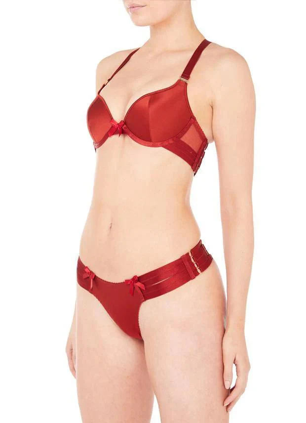 Adjustable Webbed Thong: Burnt Red - Image 3