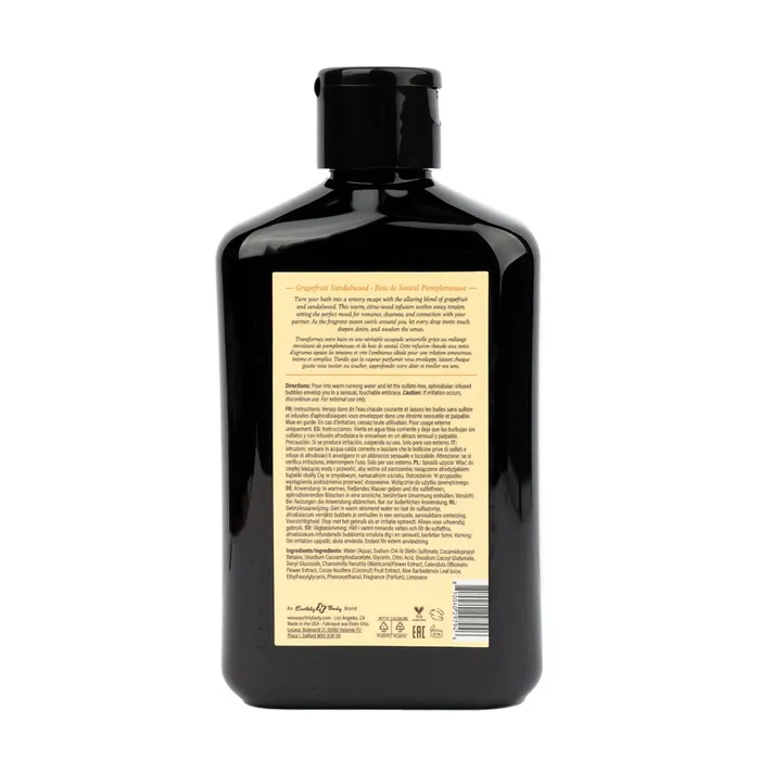 Aphrodisiac Bubble Bath - Grapefruit & Sandalwood: 250ml - Image 2