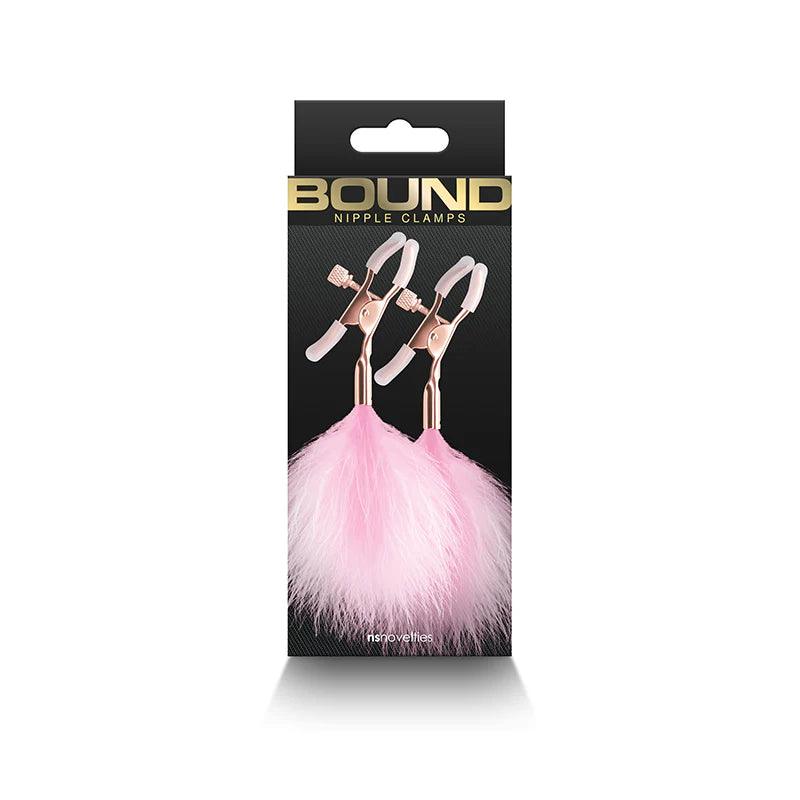 Bound Adjustable Nipple Clamps with Feathers - Image 6
