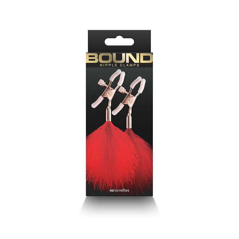 Bound Adjustable Nipple Clamps with Feathers - Image 7
