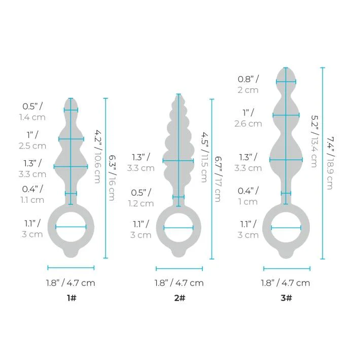 Butties Beaded Bundle 3-Piece Anal Plug Set - Image 7