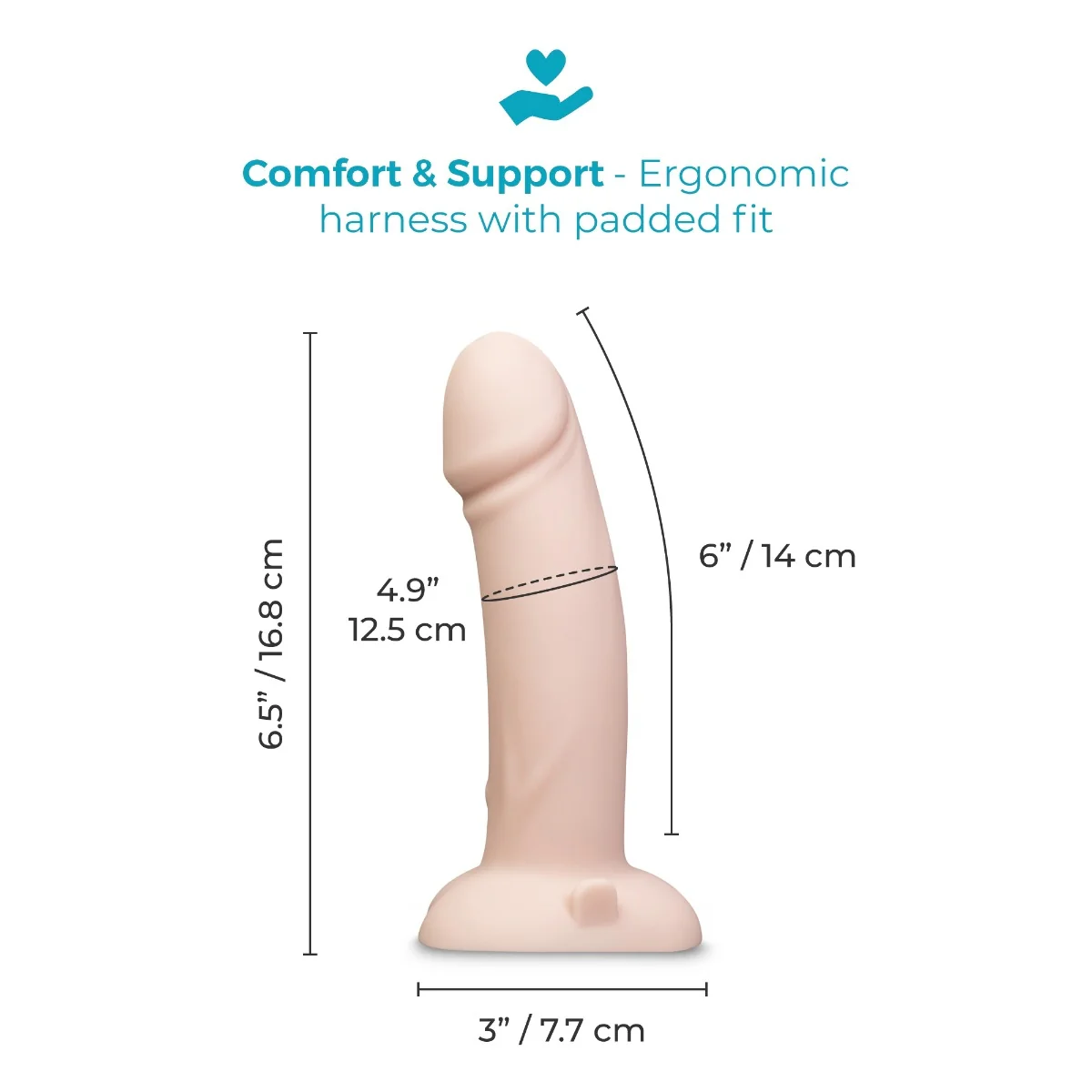 B-Vibe Every Body Vibrating Realistic Strap-On Kit - Image 6