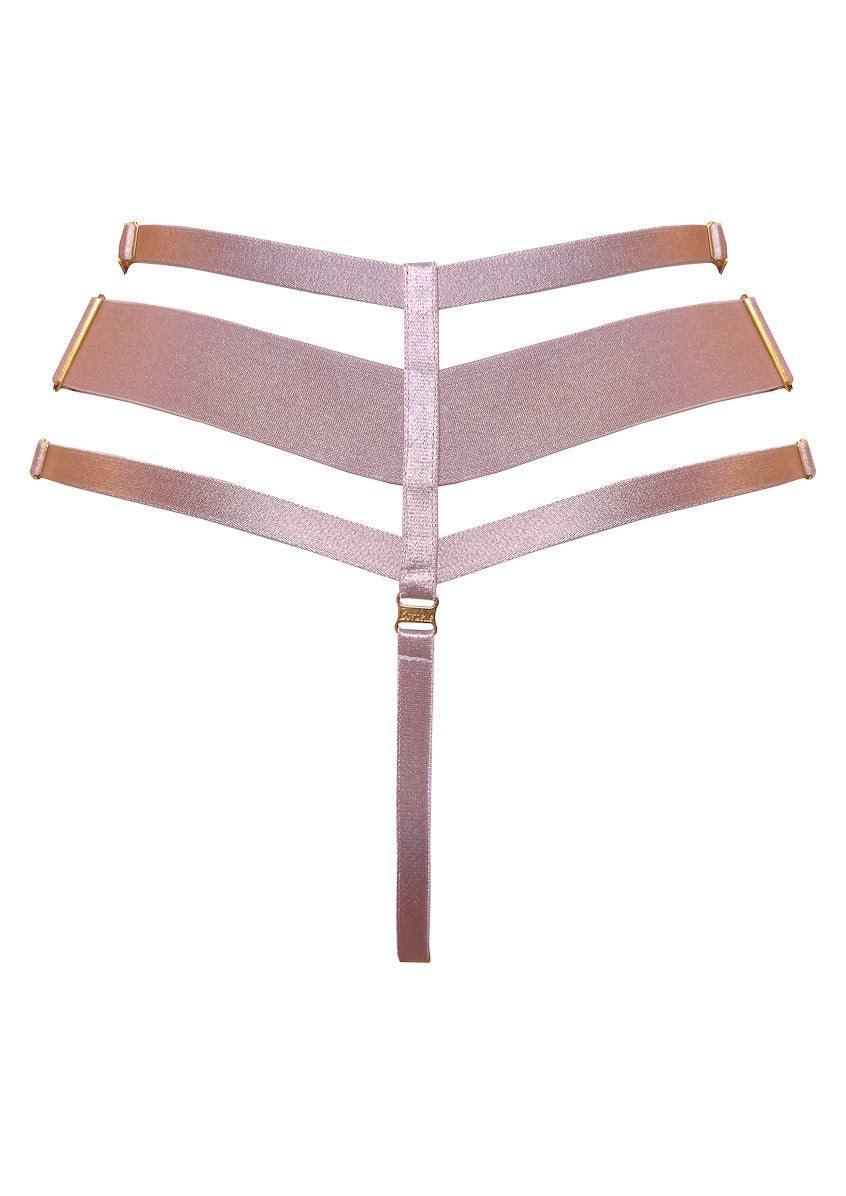 Kora High Waist Thong; Rose - Bordelle - Image 5
