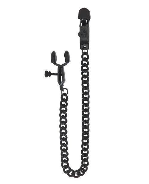 Open Press Clamp with Black Link Chain - Image 3