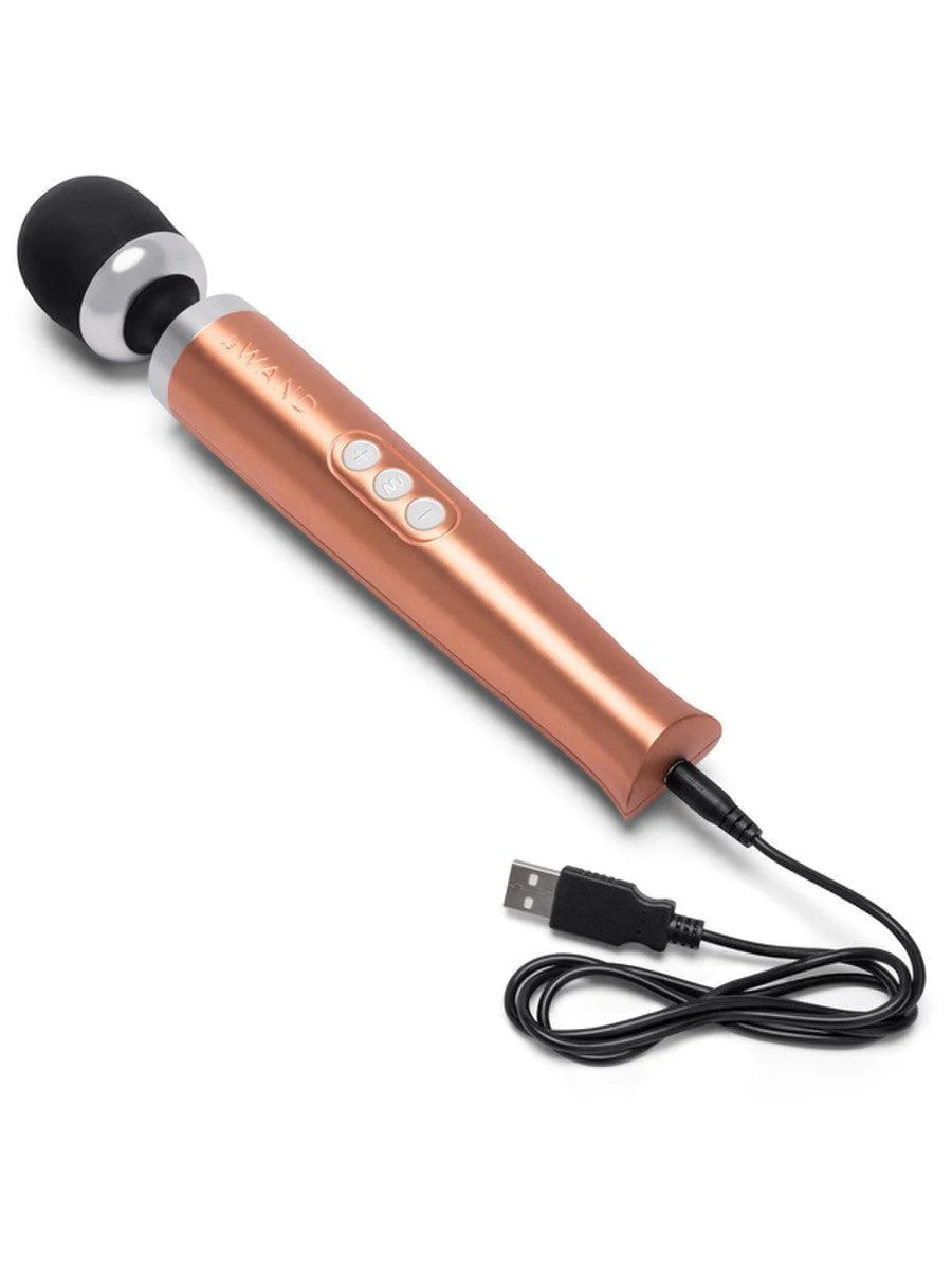 Die Cast Rechargeable Massager: Rose Gold - Image 3