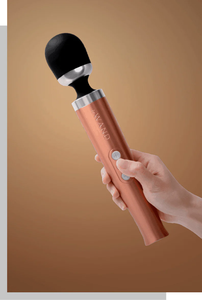 Die Cast Rechargeable Massager: Rose Gold - Image 4