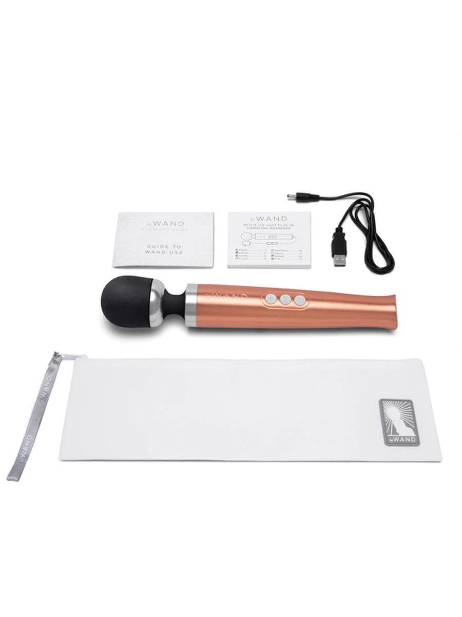 Die Cast Rechargeable Massager: Rose Gold - Image 5
