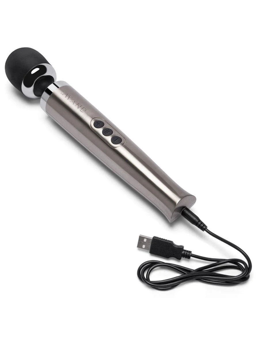 Die Cast Rechargeable Massager: Silver - Image 3
