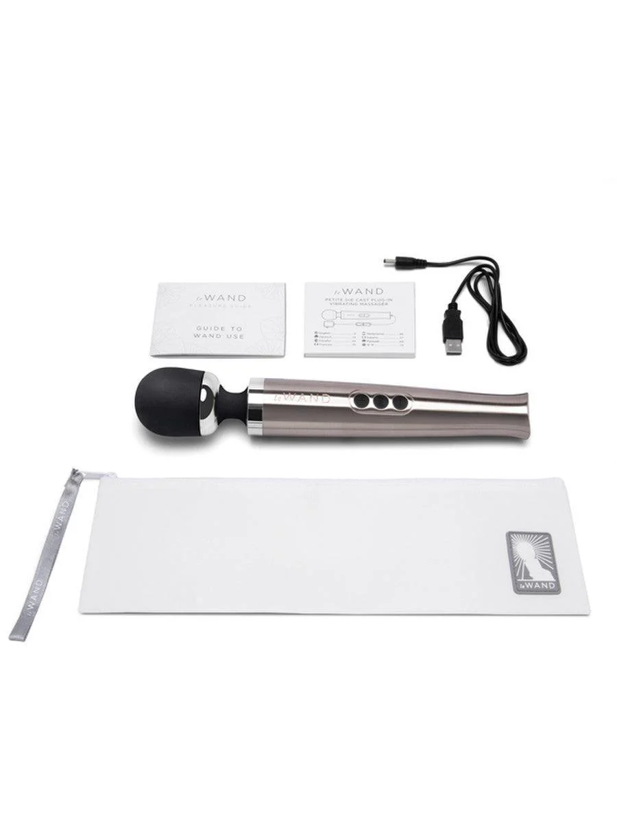 Die Cast Rechargeable Massager: Silver - Image 5
