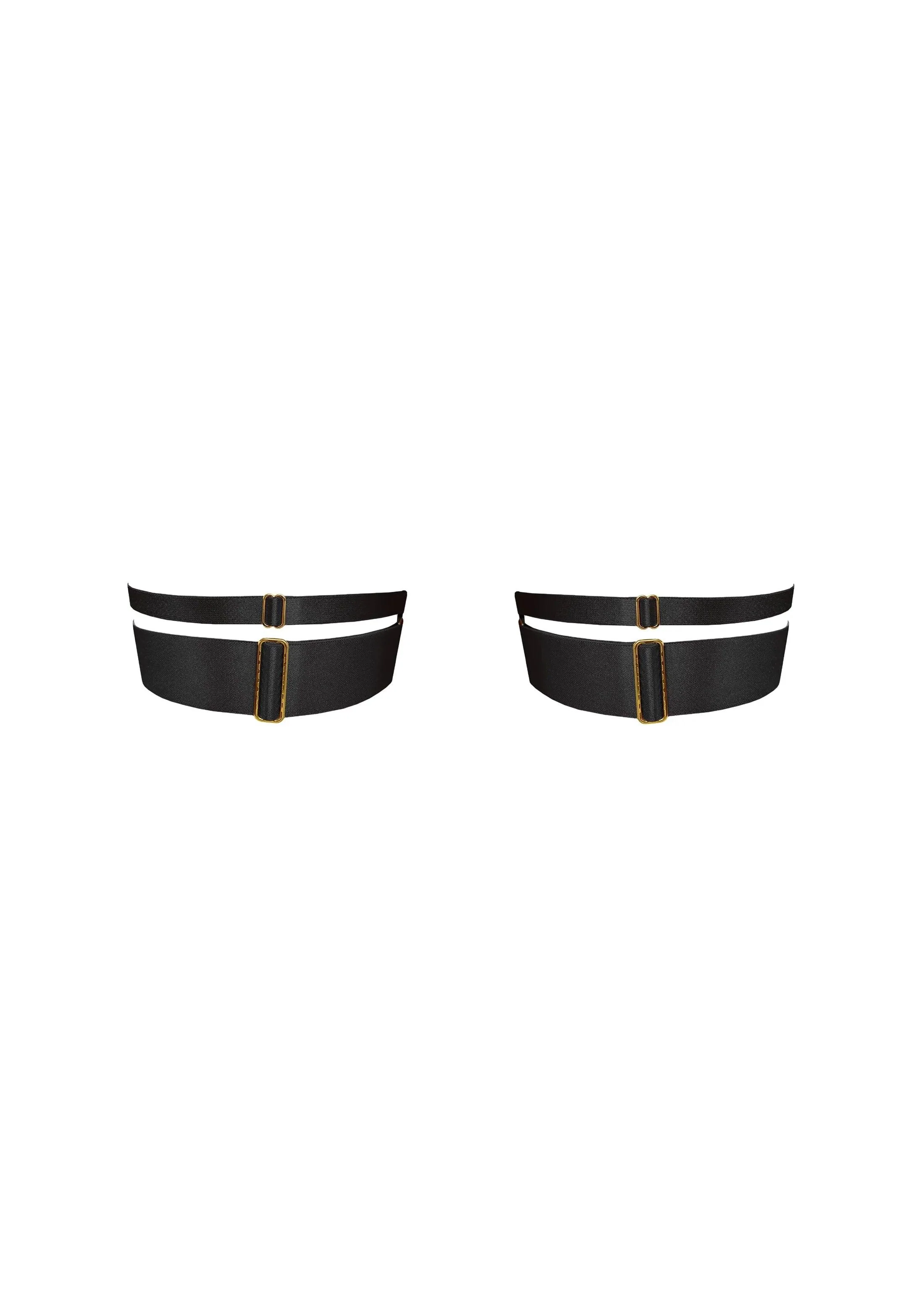 Signature Wide Strap Garters (pair): Black - Image 9