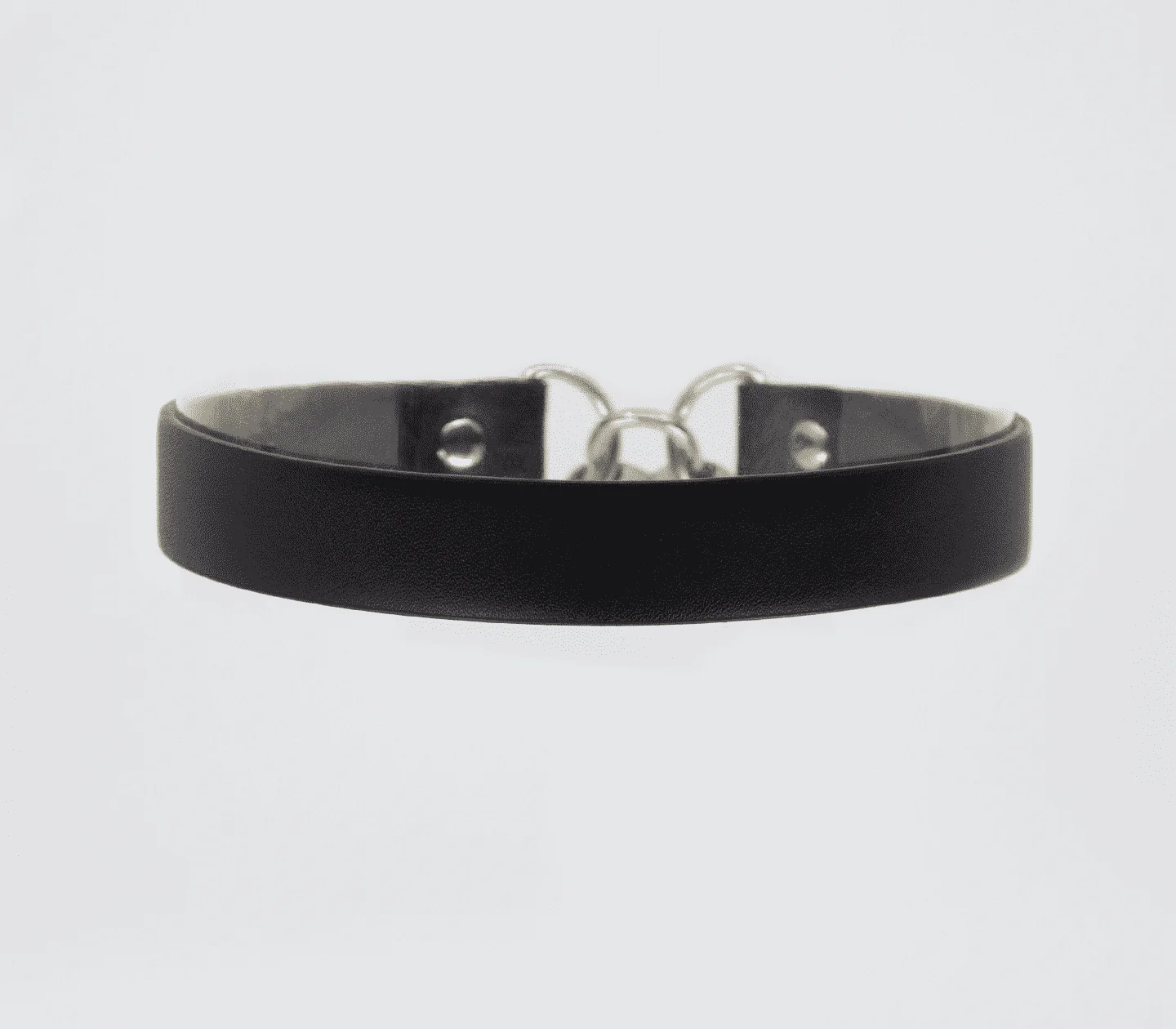 Vegan Heart Locking Bondage Collar - Image 4