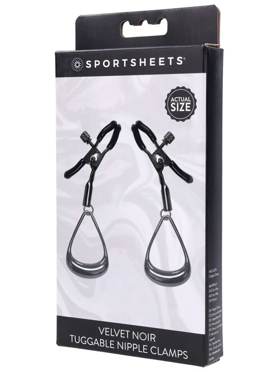 Velvet Noir Tuggable Nipple Clamps - Image 2